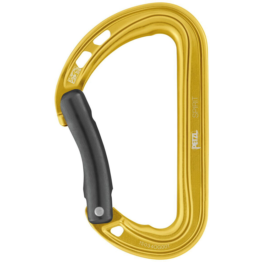 Petzl mosquetón escalada Mosquetn SPIRIT curvo vista frontal