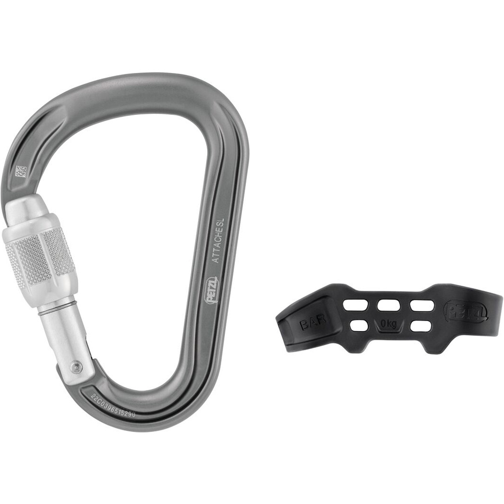 Petzl mosquetón seguridad ATTACHE BAR Grey SCREW LOCK 01