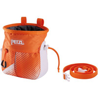 Petzl saco magnesio Bolsa p/ magnesio SAKAPOCHE Naranja/Blanco vista frontal