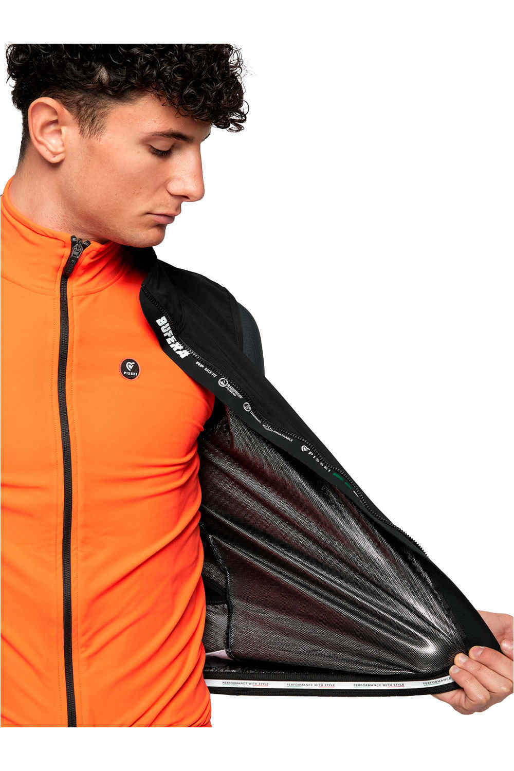 Pissei chaleco ciclismo hombre BUFERA RAIN VEST 04