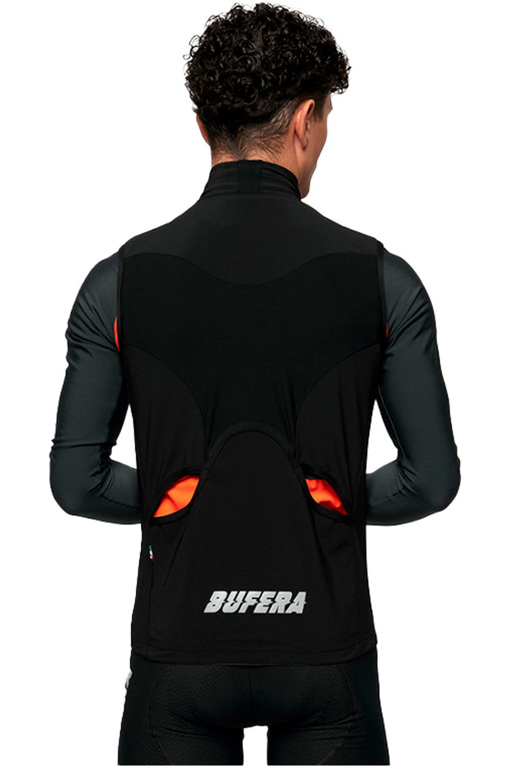 Pissei chaleco ciclismo hombre BUFERA RAIN VEST vista trasera