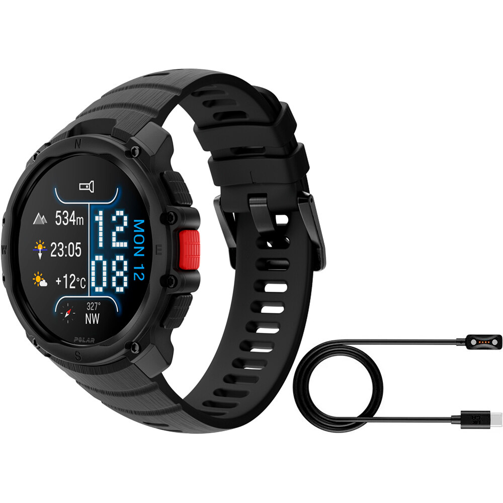 Polar pulsómetros con gps POLAR STREET X BLK S-L vista frontal