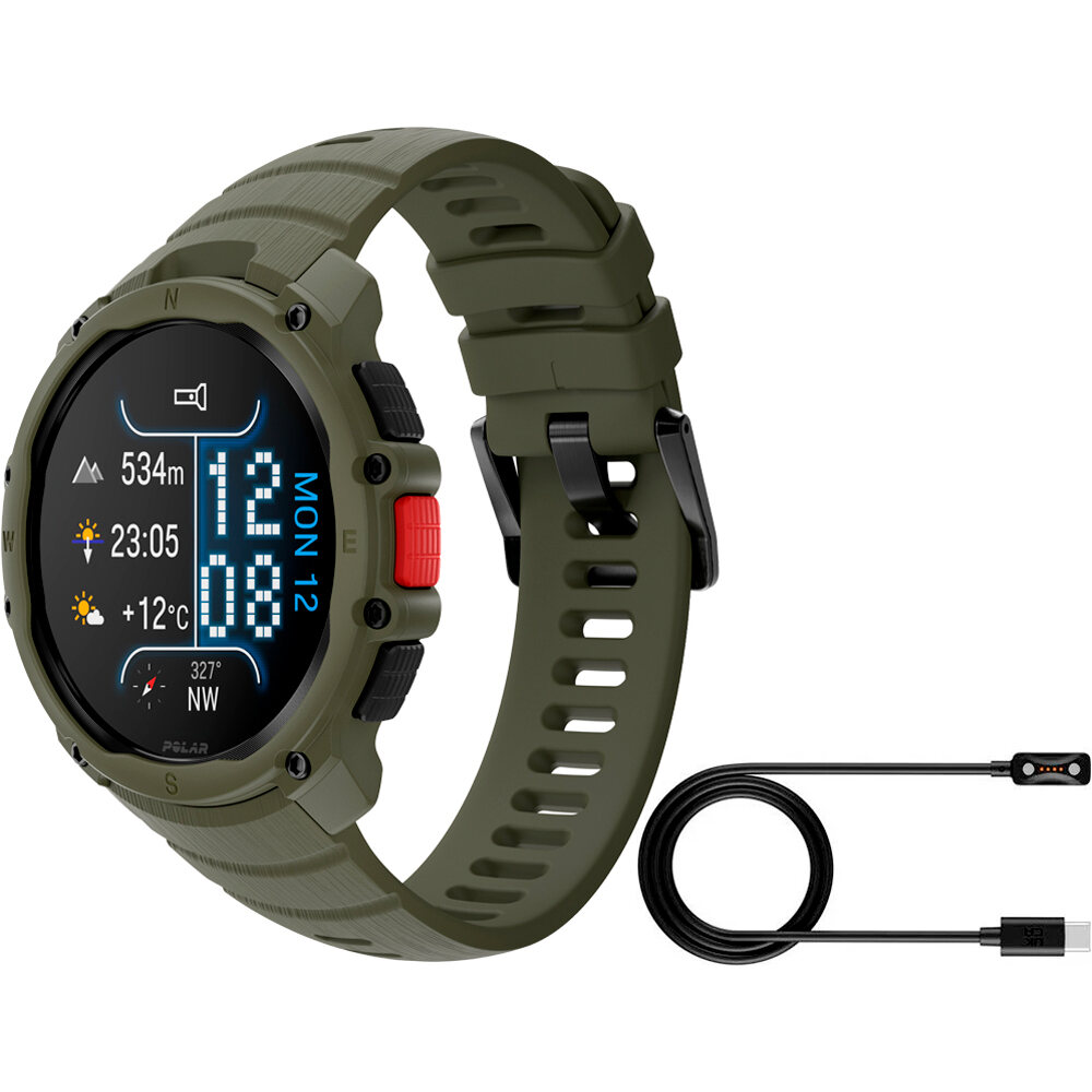 Polar pulsómetros con gps POLAR STREET X GRN S-L vista frontal