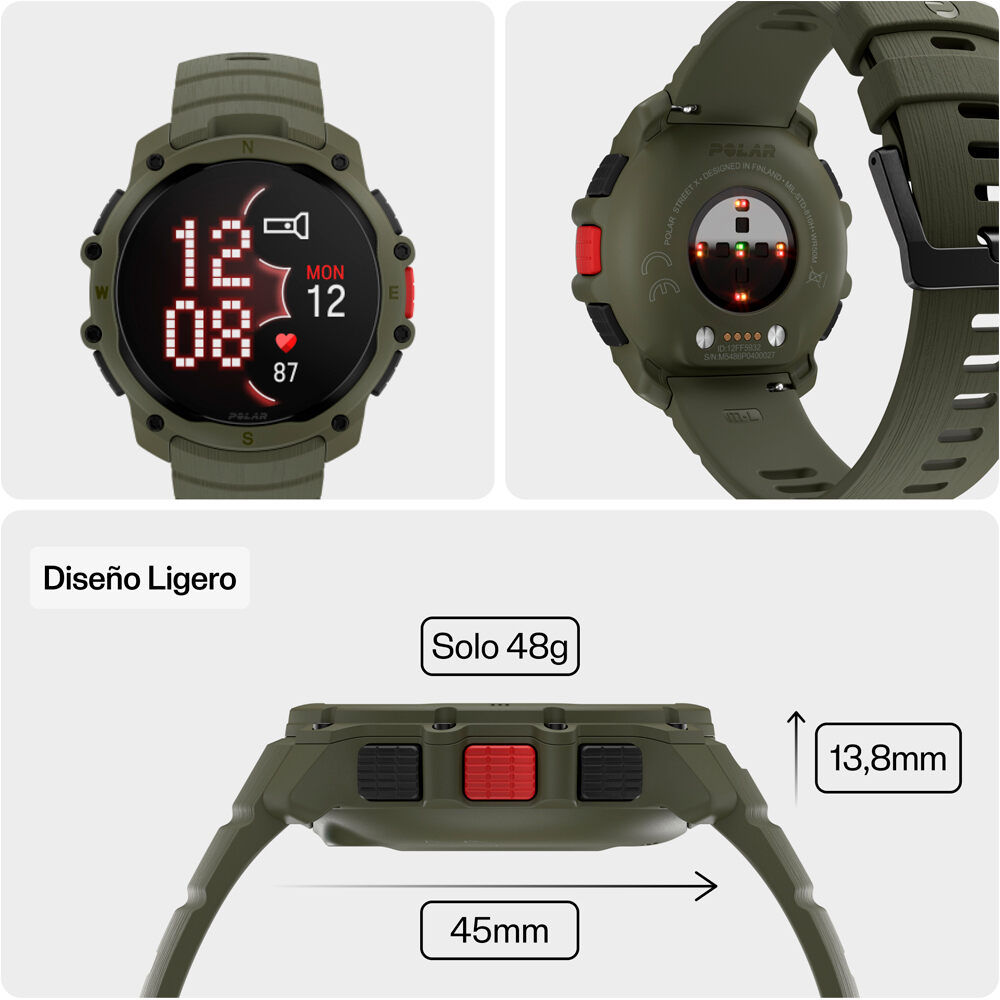 Polar pulsómetros con gps POLAR STREET X WHI S-L 13