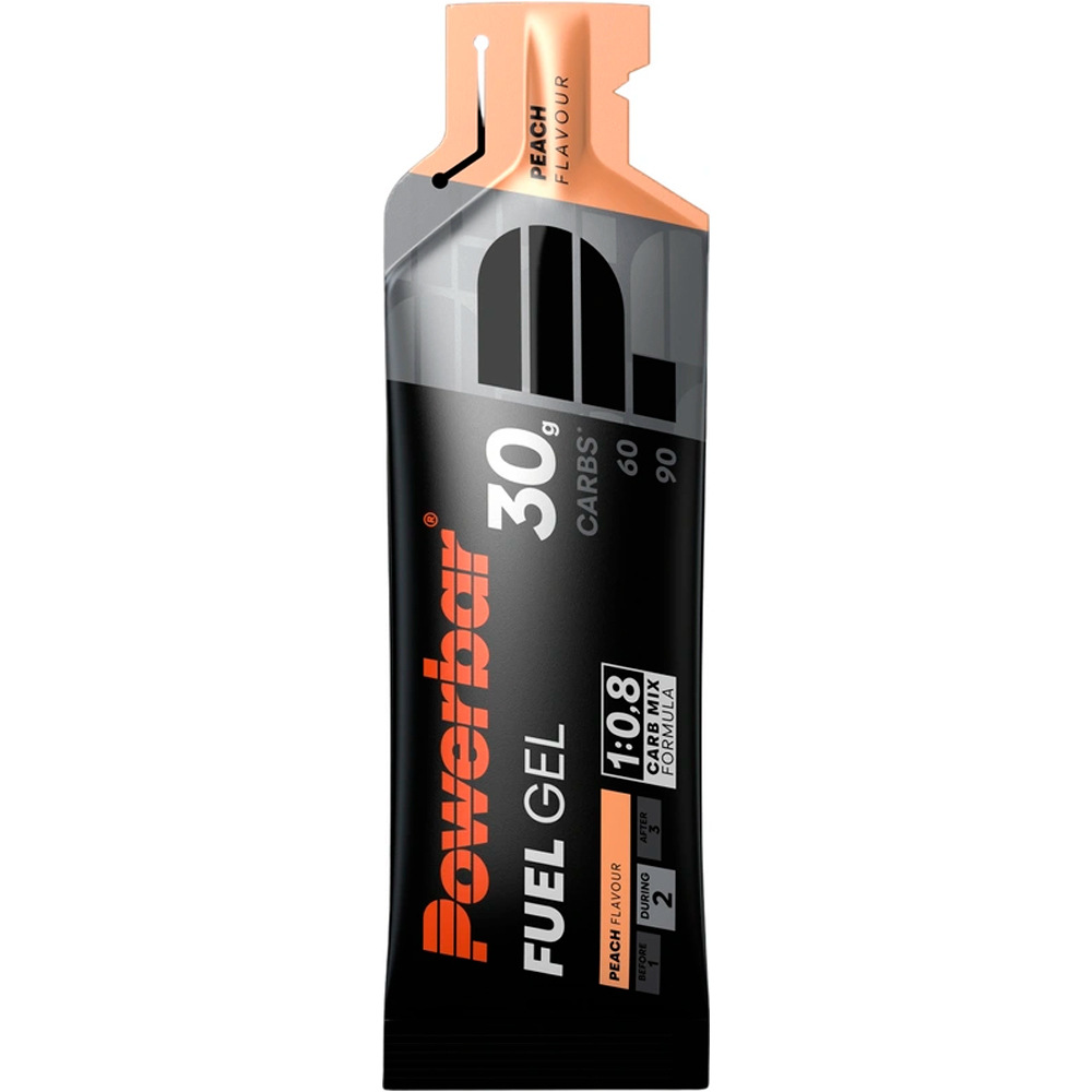 Powerbar energía instantánea Fuel Gel 30 Peach vista frontal