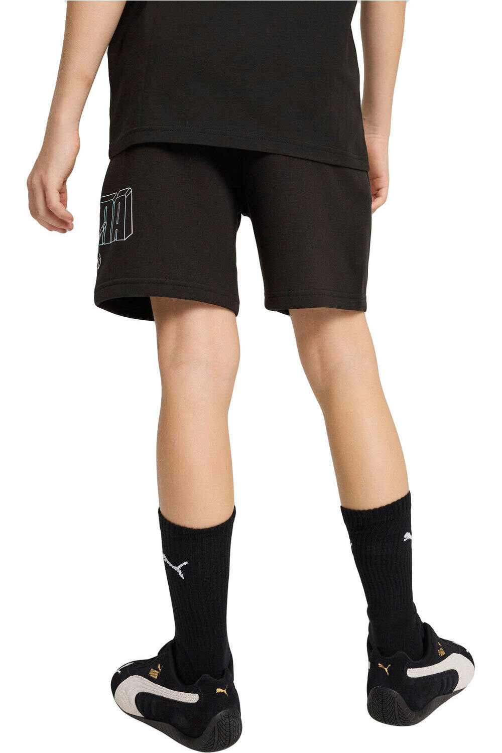 Puma bermuda niño ESS LOGO LAB Execution Shorts TR B vista trasera