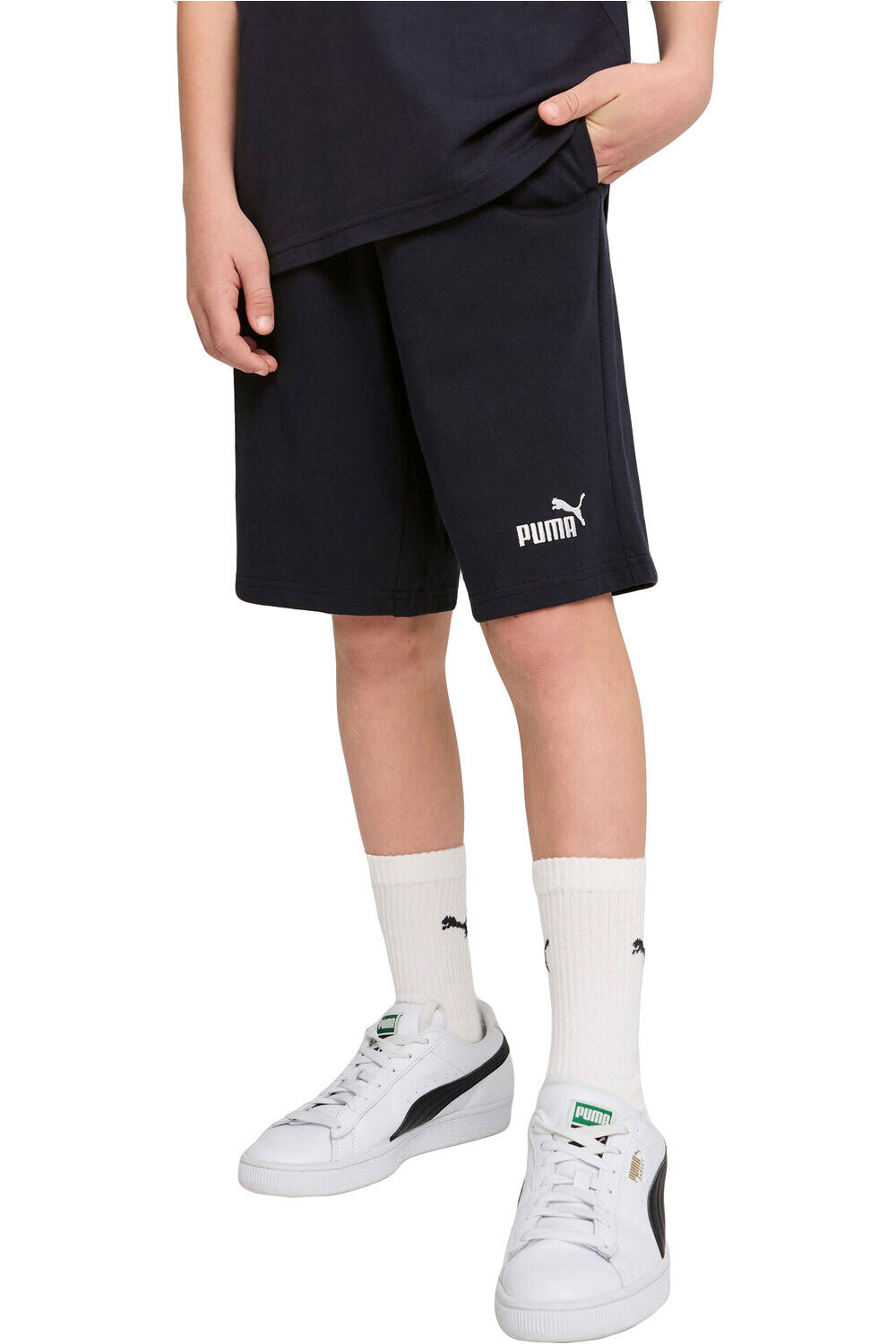 Puma bermuda niño ESS No. 1 Logo Jersey Shorts B vista frontal