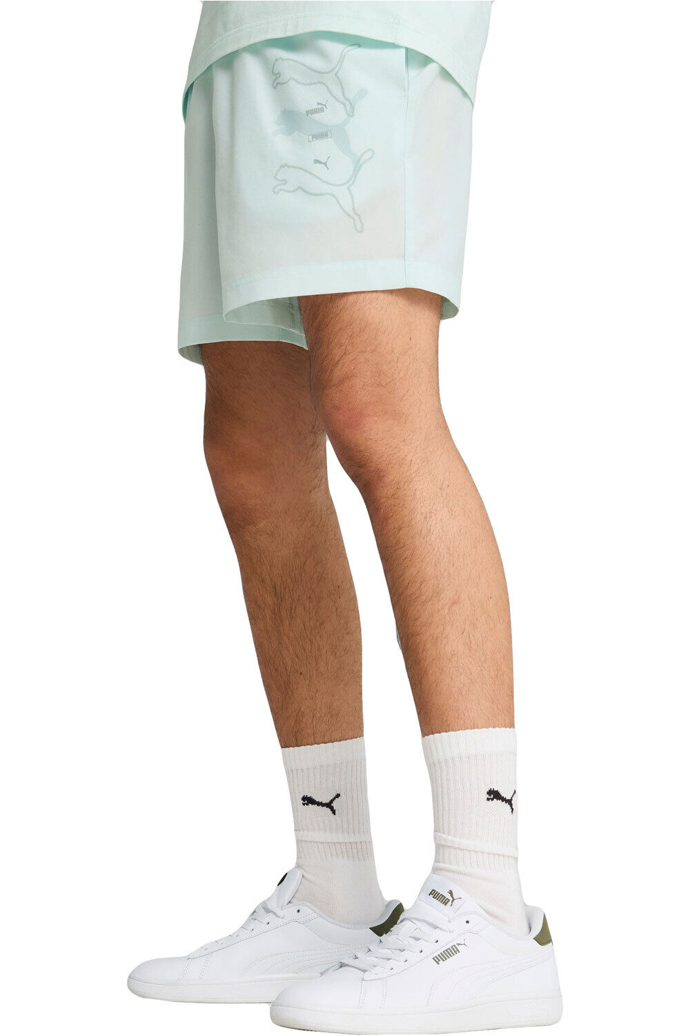 Puma bermudas hombre ESS LOGO LAB Puma Logo Woven Shorts  5 vista frontal