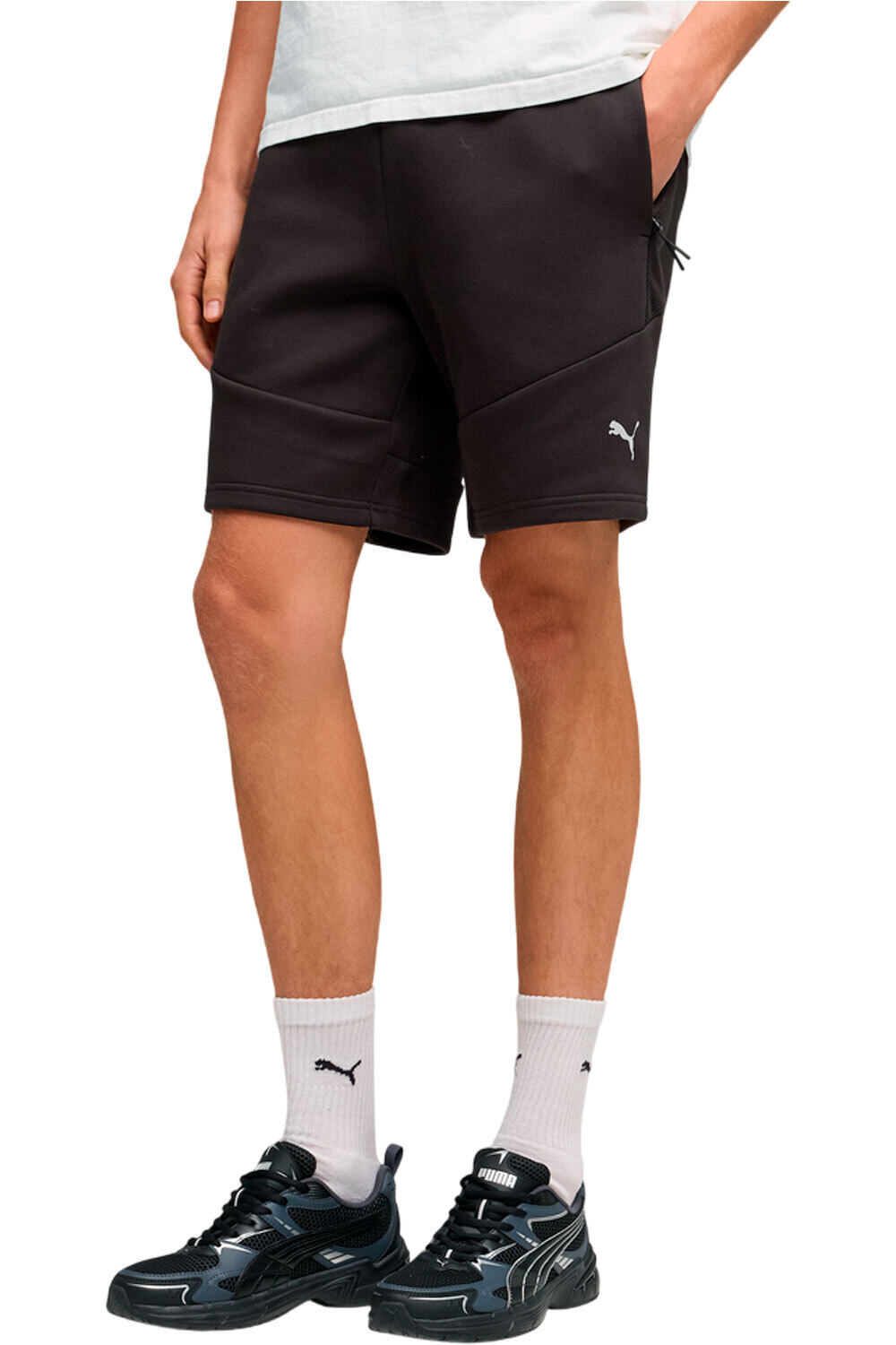 Puma bermudas hombre EVOSTRIPE Shorts DK vista frontal