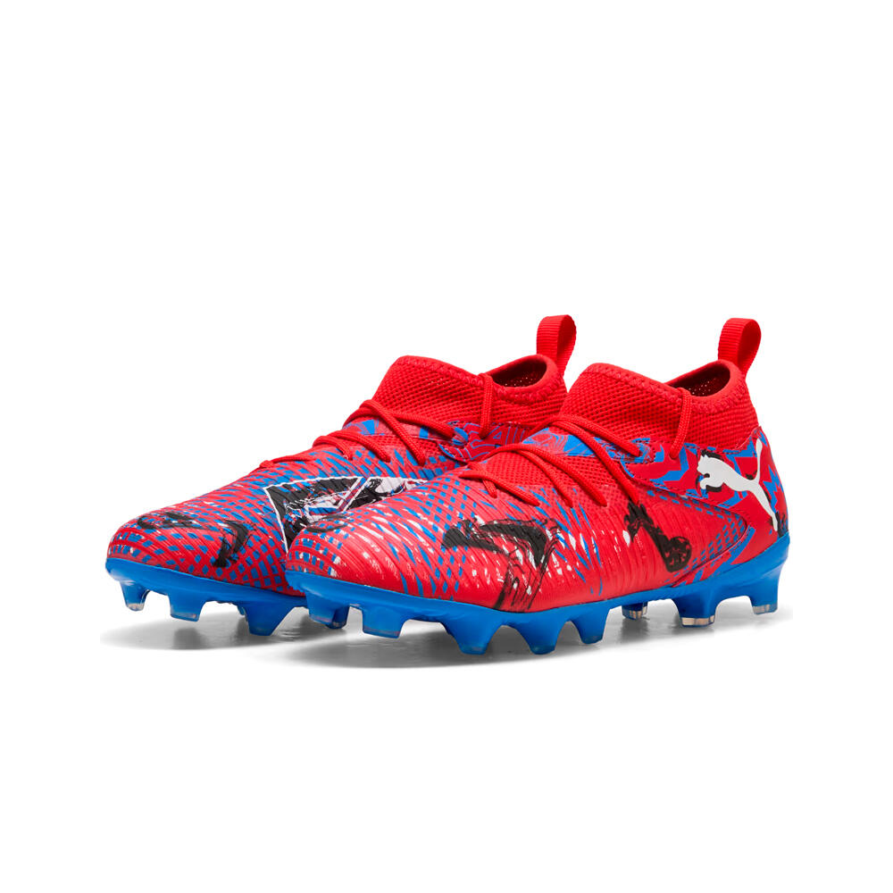 Puma botas de futbol niño cesped artificial FUTURE 8 MATCH PLAYMAKERS FG/AG JR RO lateral interior