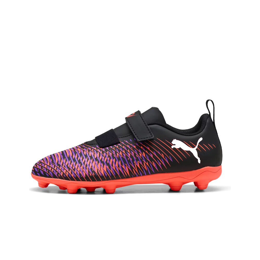 Puma botas de futbol niño cesped artificial FUTURE 8 PLAY V FG/AG RB Jr lateral exterior