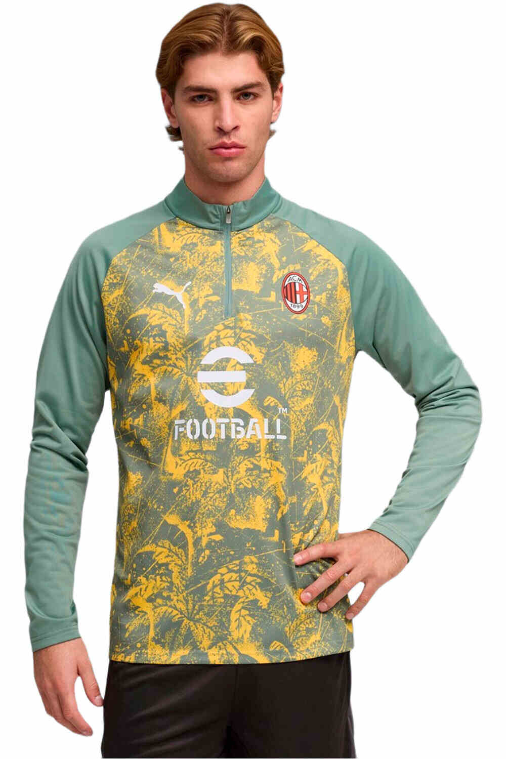 Puma camiseta de fútbol oficiales ACM Warm Up 1/4 ZipT vista frontal