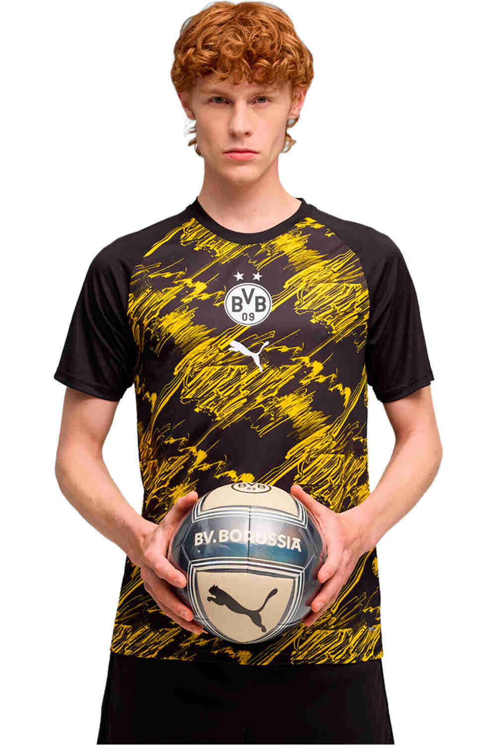 Puma camiseta de fútbol oficiales BVB Warm Up Jersey vista frontal