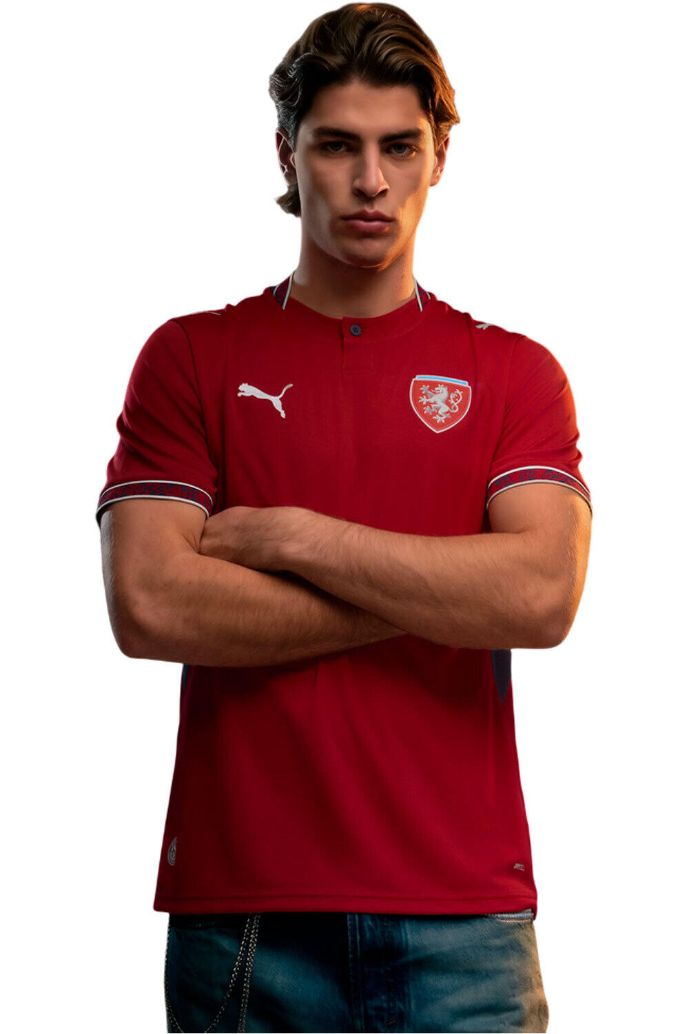 Puma camiseta de fútbol oficiales FACR Home Jersey Rep vista frontal