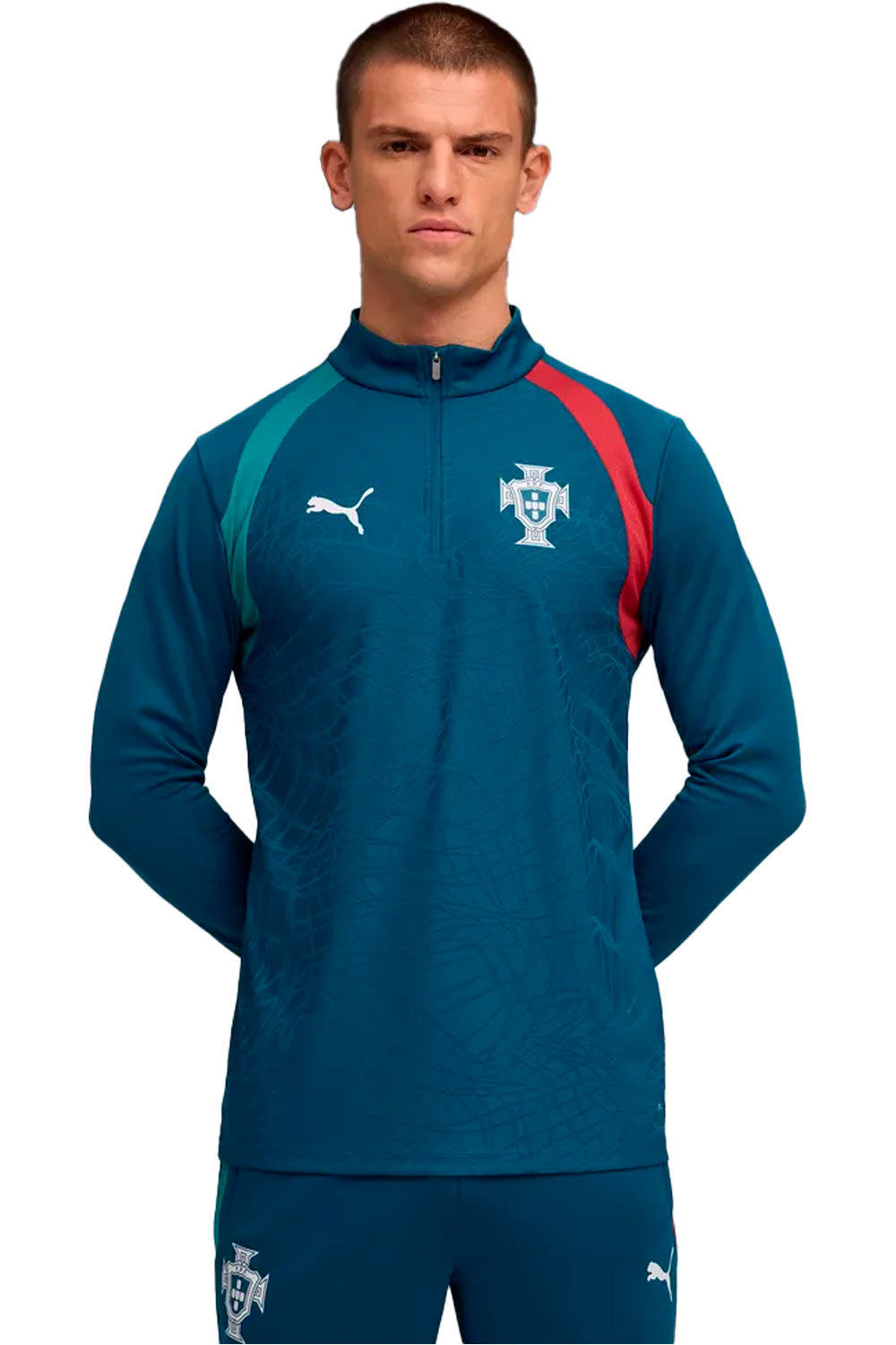 Puma camiseta de fútbol oficiales FPF Training 1/4 Zip vista frontal
