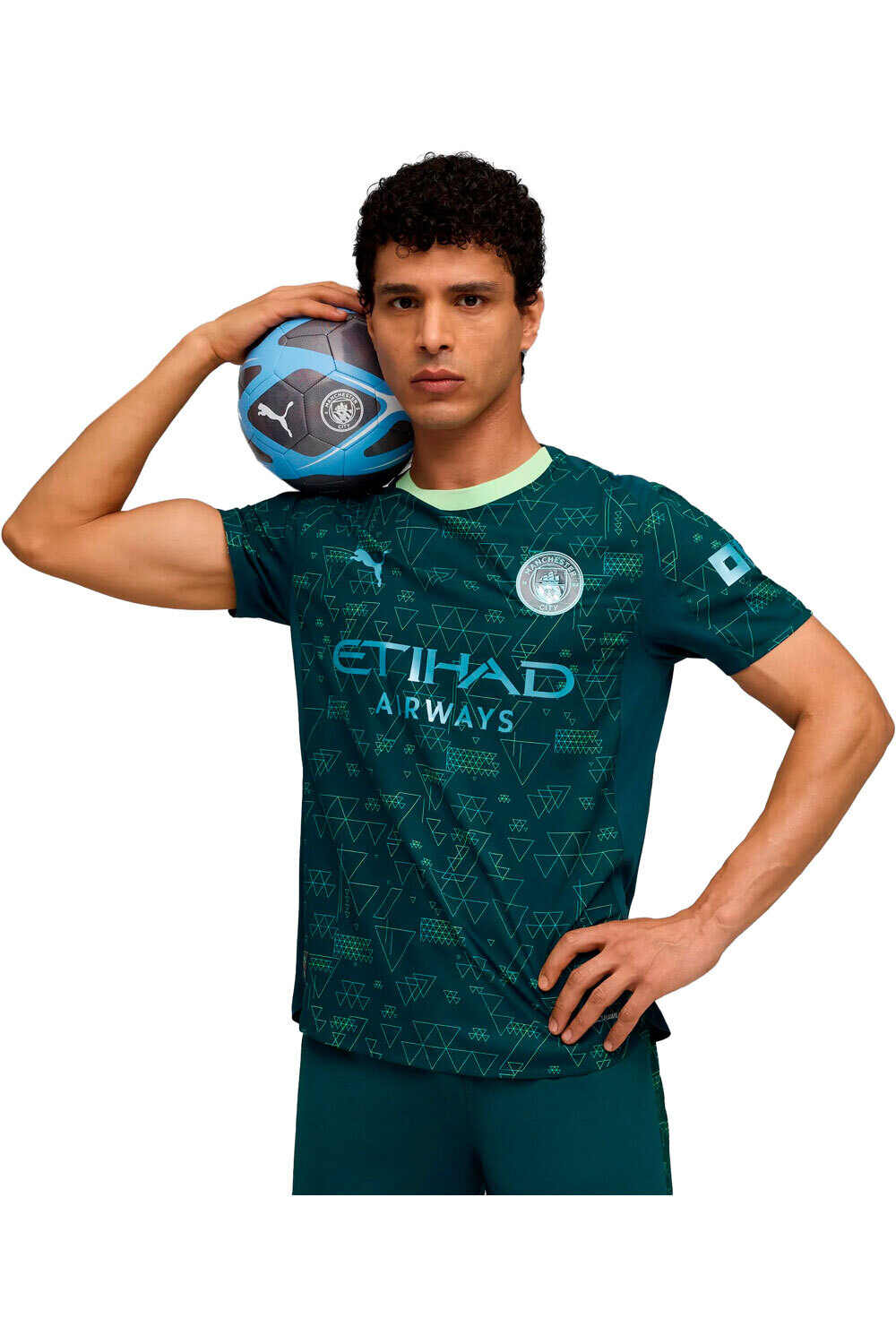 Puma camiseta de fútbol oficiales MANCHESTER CITY 26 4th Jersey Auth vista frontal