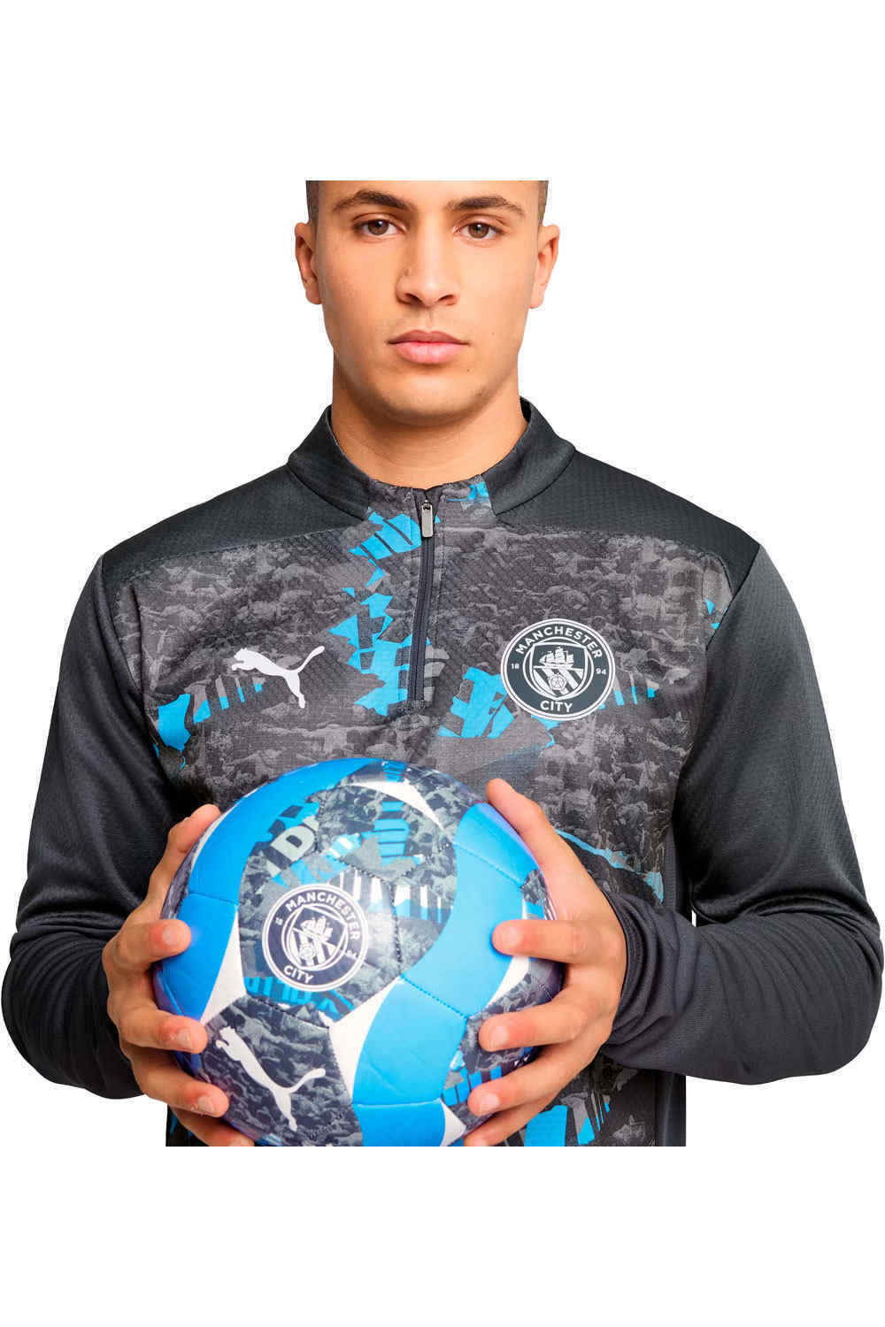 Puma camiseta de fútbol oficiales M.CITY 25 Prematch 1/4 Zip Top vista detalle