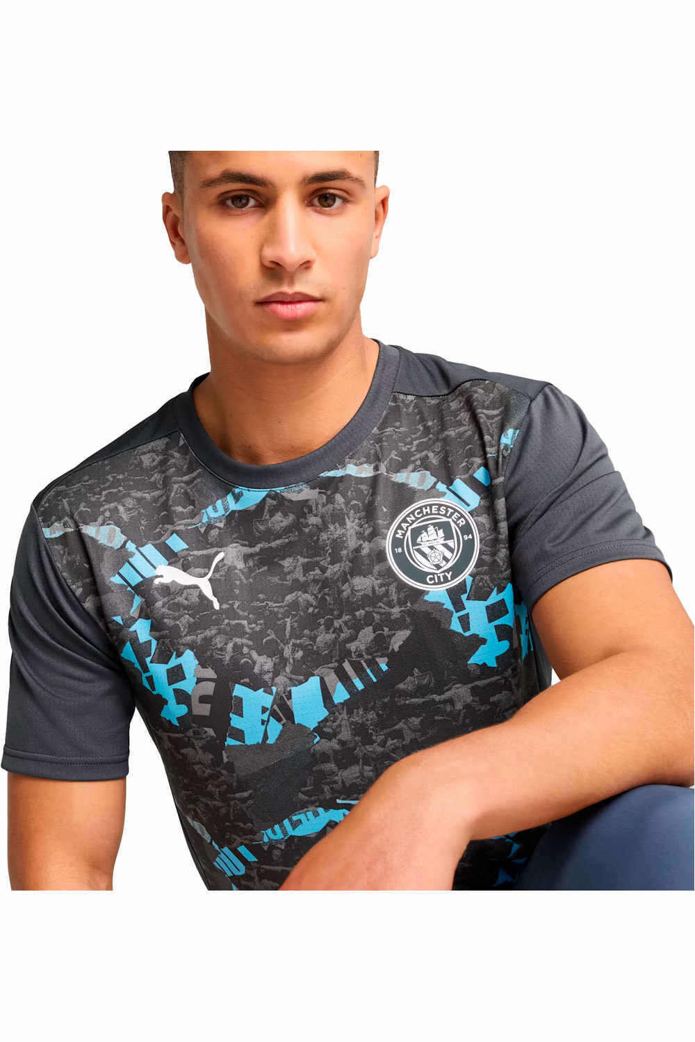 Puma camiseta de fútbol oficiales M.CITY 25 Prematch SS Jersey vista detalle