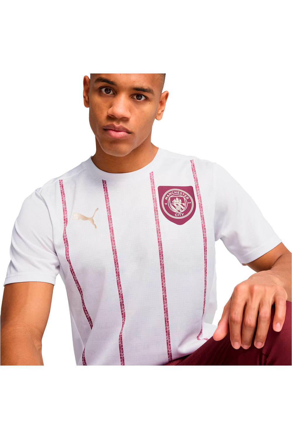 Puma camiseta de fútbol oficiales M.CITY 25 Prematch SS Jersey vista detalle