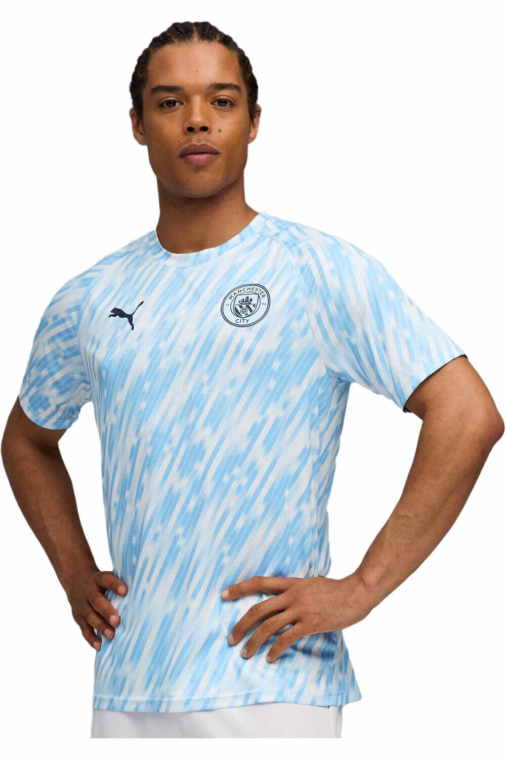 Puma camiseta de fútbol oficiales M.CITY 26 PREMATCH AZBL vista frontal