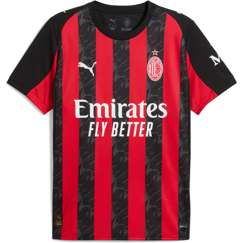 Puma camiseta de fútbol oficiales MILAN 26 HOME JERSEY NERO 03