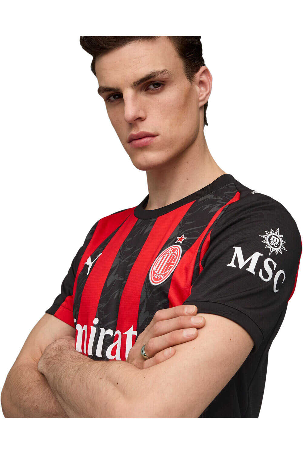 Puma camiseta de fútbol oficiales MILAN 26 HOME JERSEY NERO vista detalle