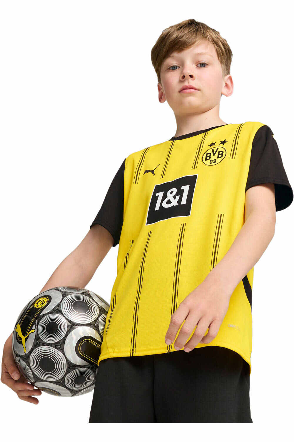 Puma camiseta de fútbol oficiales niño BORUSSIA.D 25 Home Jersey Replica Jr vista frontal