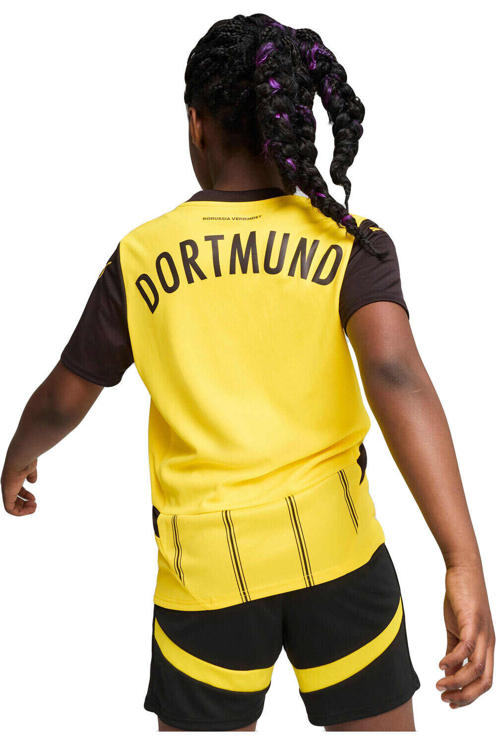 Puma camiseta de fútbol oficiales niño BORUSSIA.D 25 Home Jersey Replica Jr vista trasera