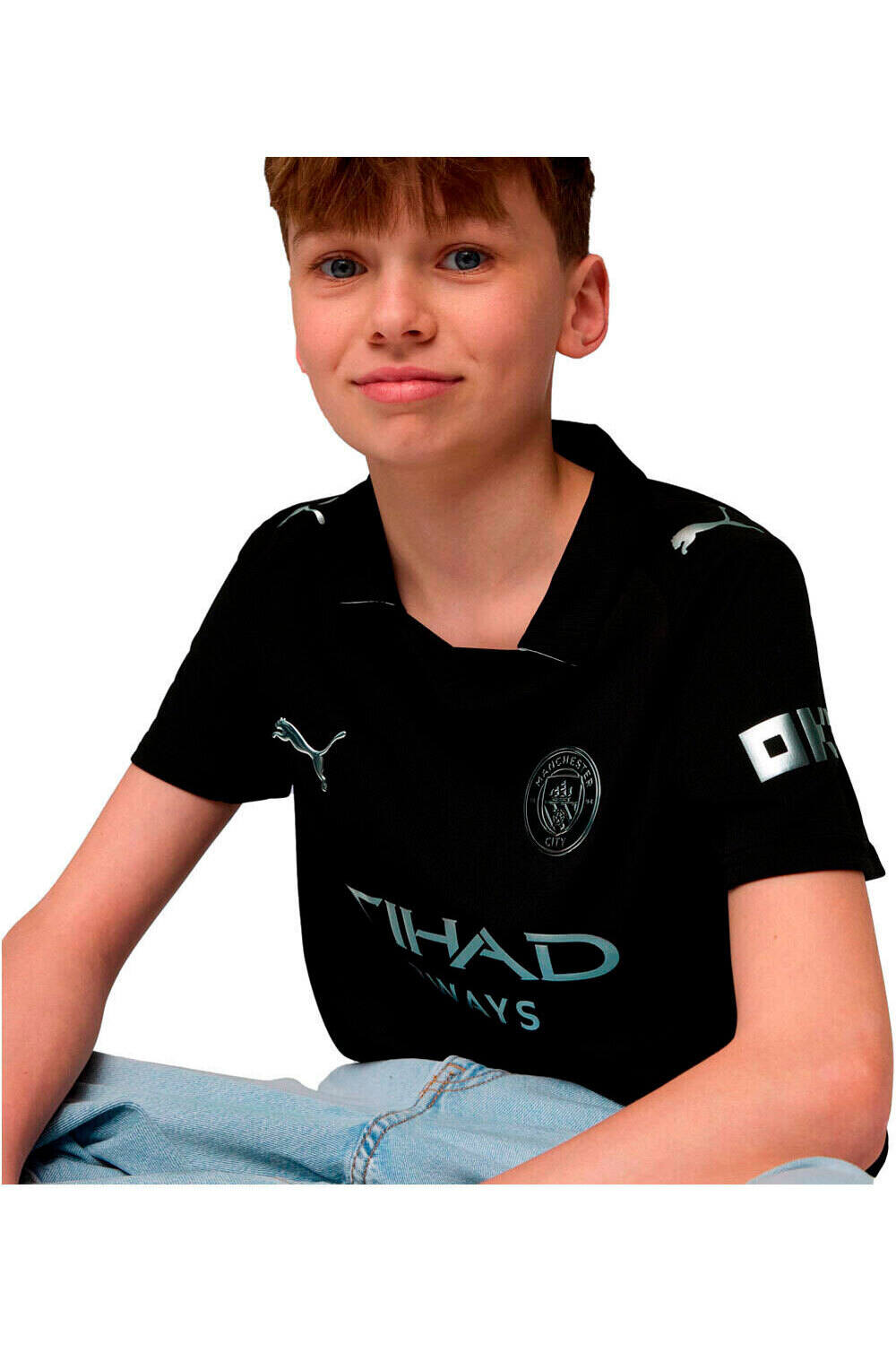 Puma camiseta de fútbol oficiales niño MANCHESTER CITY 26 Away Jersey Rep vista detalle