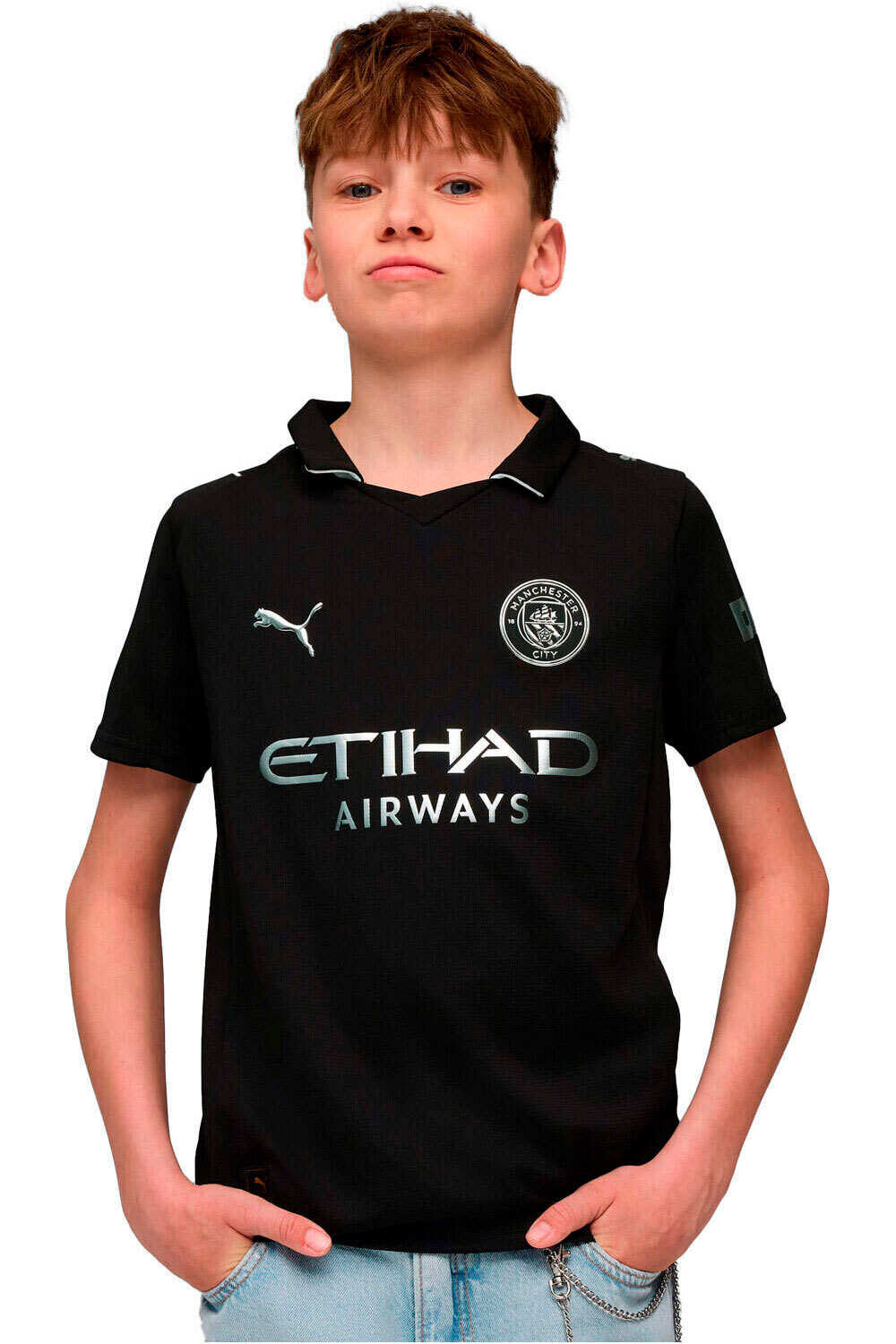 Puma camiseta de fútbol oficiales niño MANCHESTER CITY 26 Away Jersey Rep vista frontal