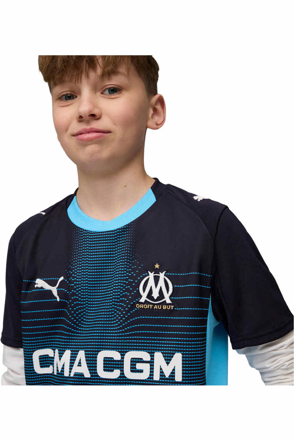 Puma camiseta de fútbol oficiales niño O.MARSELLA 26 Away Jersey Repli vista detalle