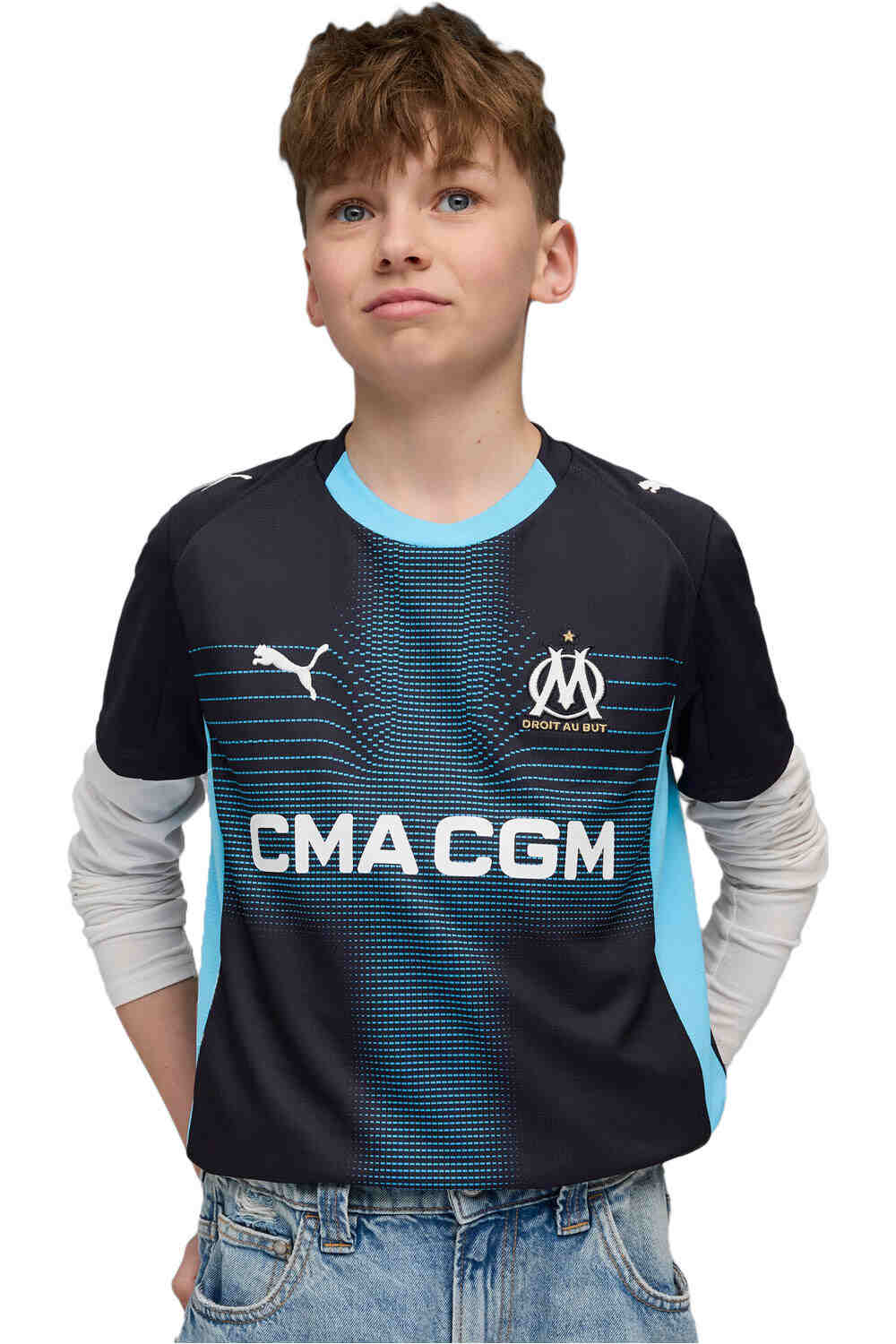 Puma camiseta de fútbol oficiales niño O.MARSELLA 26 Away Jersey Repli vista frontal