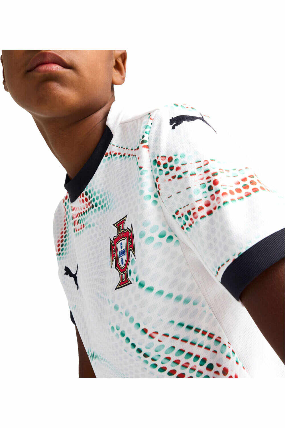 Puma camiseta de fútbol oficiales niño PORTUGAL 25 Away Jersey Replica Jr vista detalle