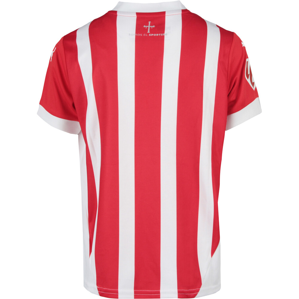 Puma camiseta de fútbol oficiales niño SPORTING GIJON 25 Home Jersey Jr vista trasera