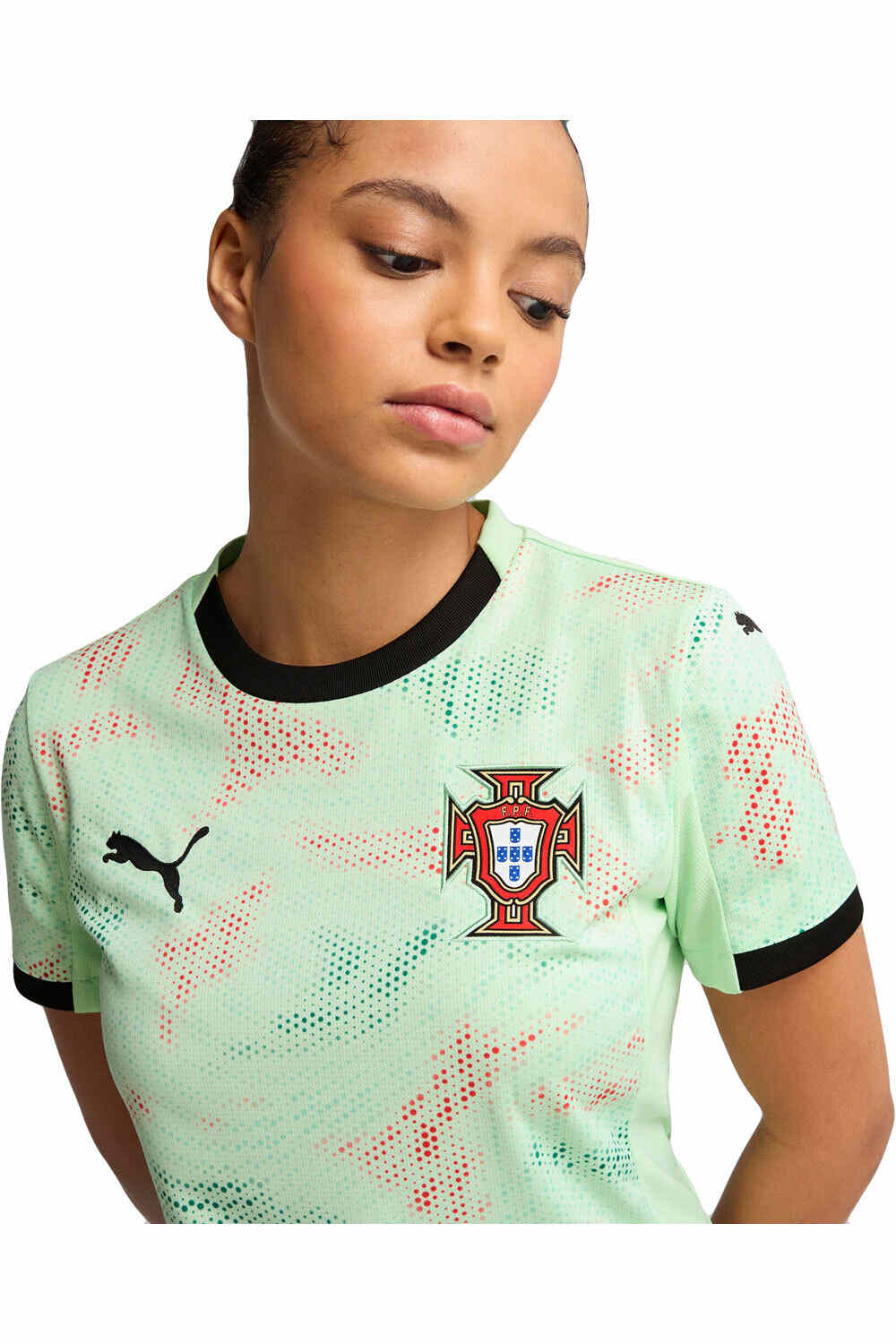 Puma camiseta de fútbol oficiales PORTUGAL 25 Away Wn Jersey Replica W vista detalle