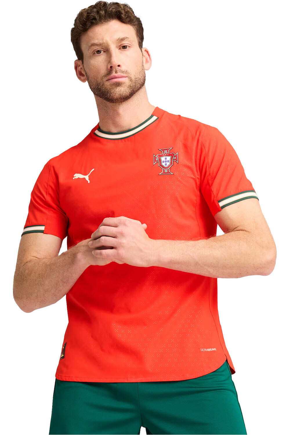 Puma camiseta de fútbol oficiales PORTUGAL 25 Home Authentic Jersey vista frontal