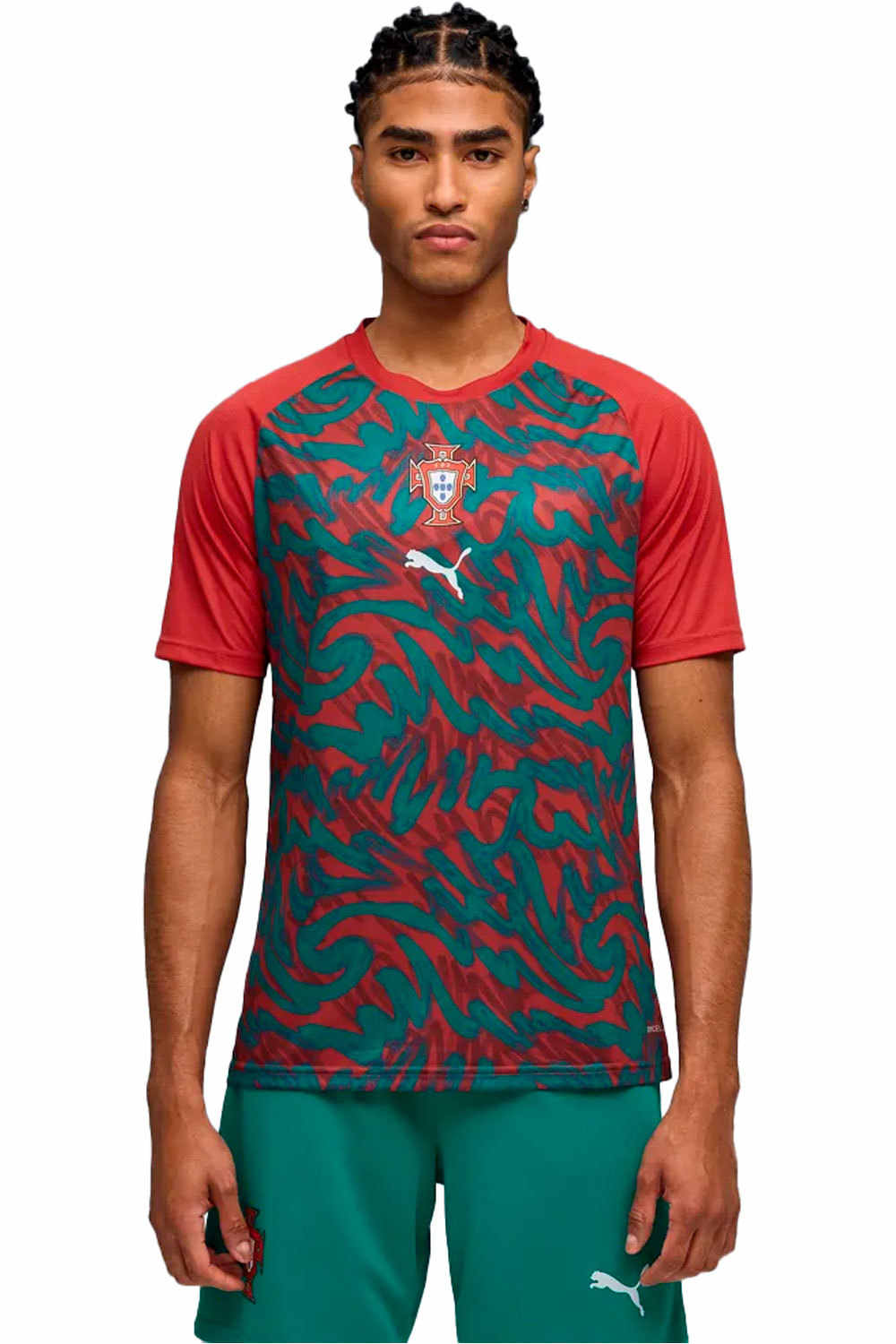 Puma camiseta de fútbol oficiales PORTUGAL 25 WARM UP JERSEY vista frontal
