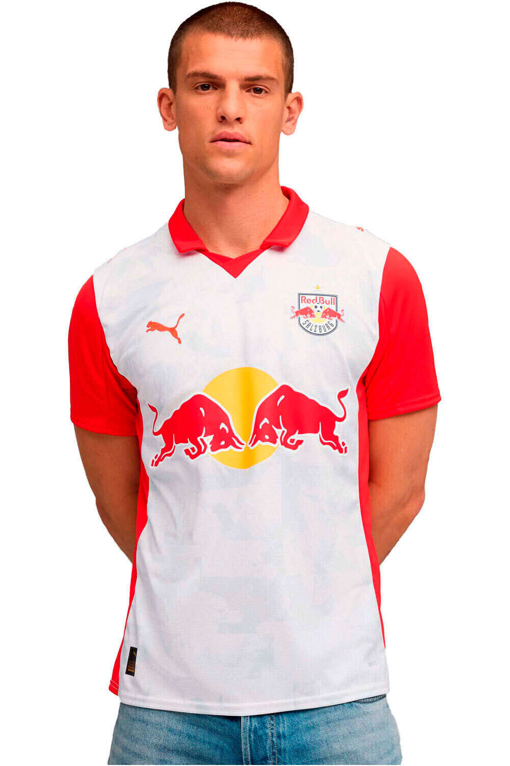 Puma camiseta de fútbol oficiales RB SALZBURGO 26 Home Jersey Repl vista frontal