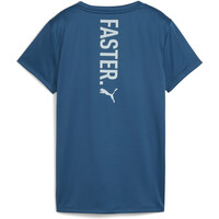 Puma camiseta entrenamiento manga corta mujer GRAPHICS RUN FOREVER vista trasera