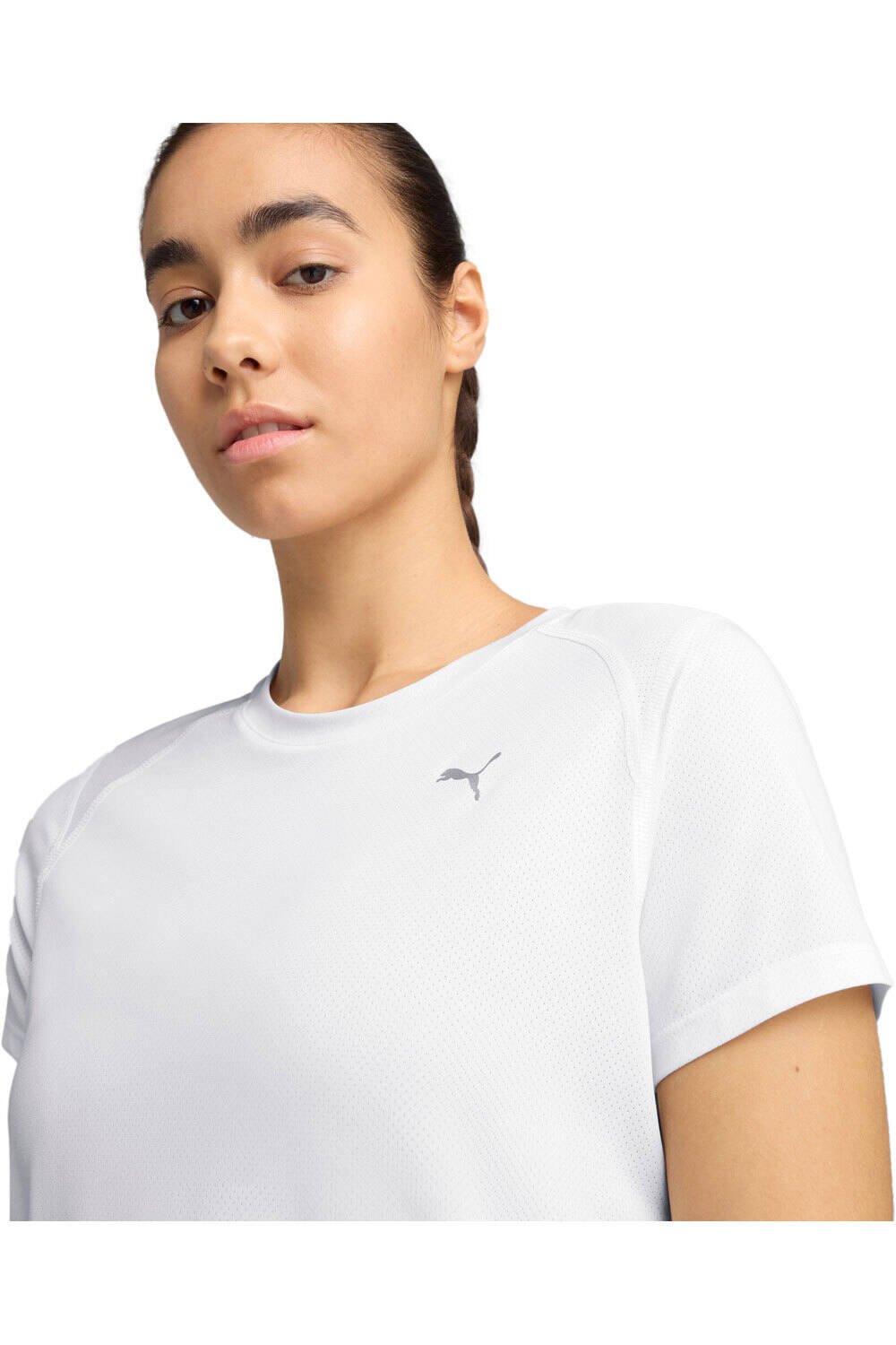 Puma camiseta entrenamiento manga corta mujer W RUN GRAPHIC MESH T vista detalle
