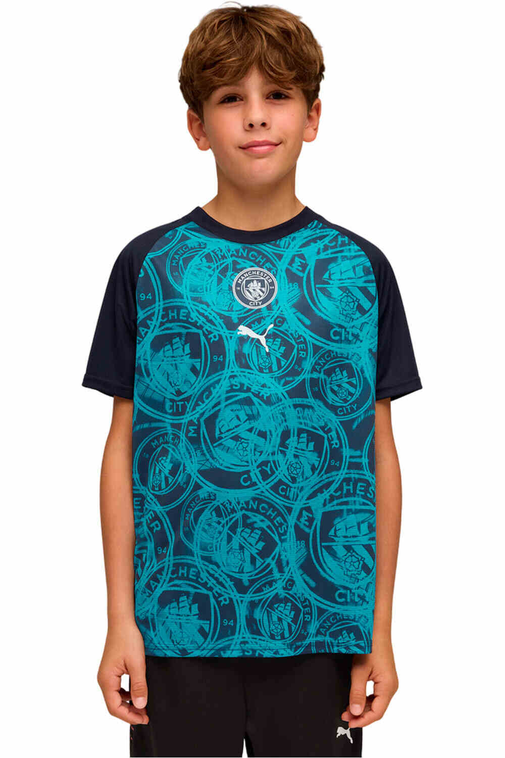 Puma camiseta entrenamiento niño MCFC Warm Up Jersey vista frontal