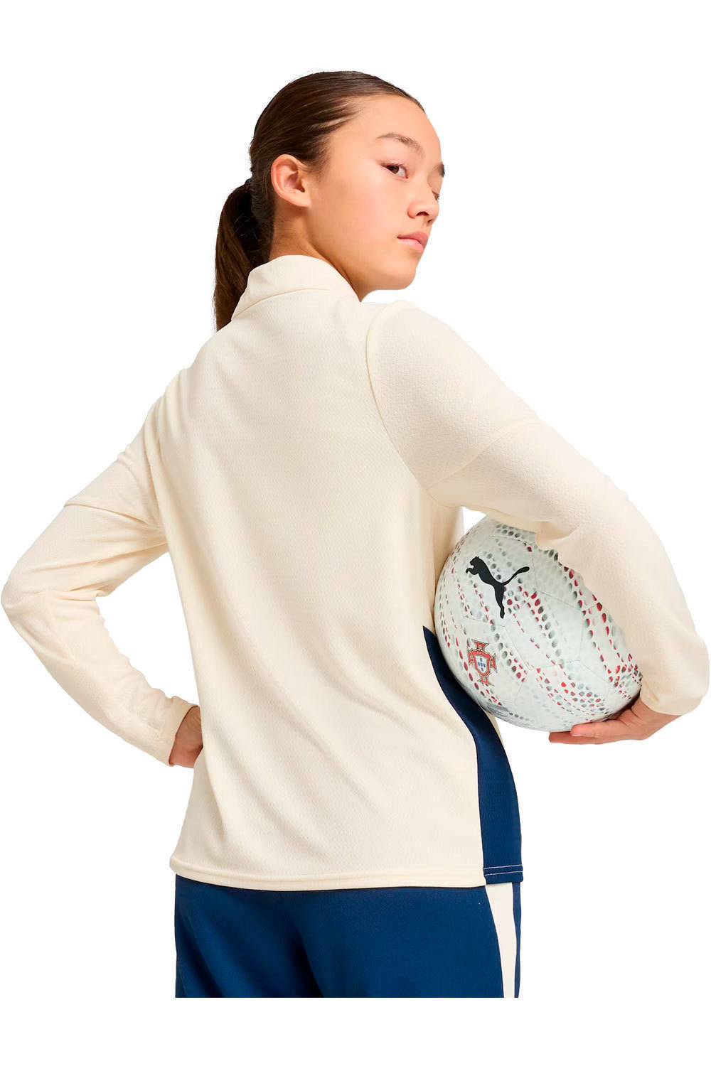 Puma camiseta entrenamiento niño PORTUGAL 25 Training 1/4 Zip Top Jr vista trasera