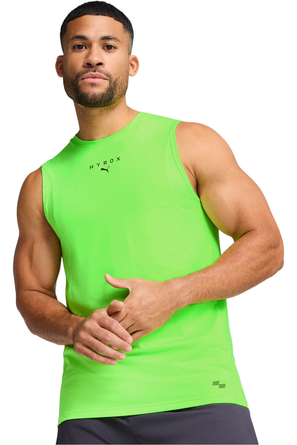 Puma camiseta fitness hombre M PUMA x HYROX Cloud vista frontal