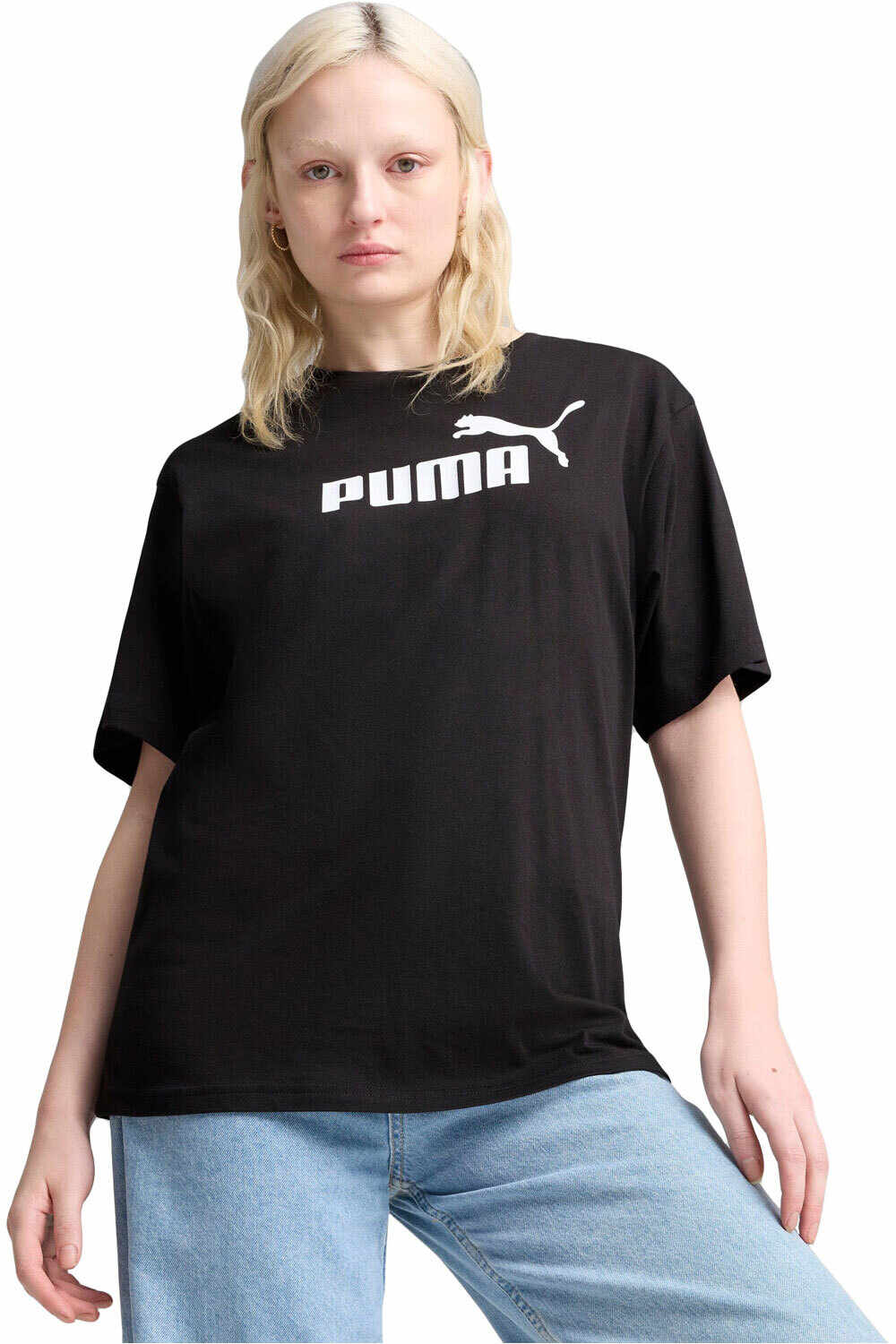Puma camiseta manga corta mujer ESS No. 1 Logo Relaxed Tee vista frontal