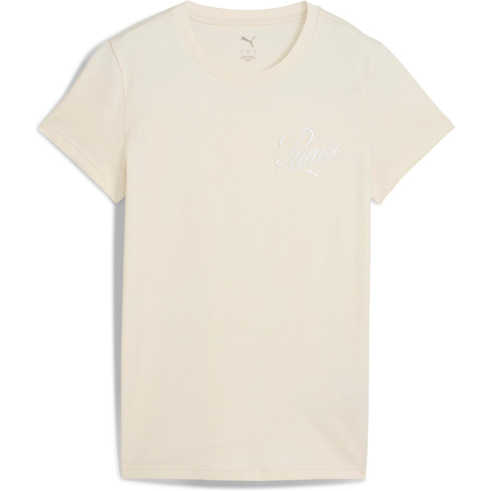 Puma camiseta manga corta mujer ESS SCRIPT Tee vista detalle