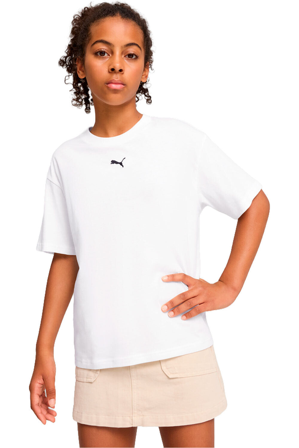 Puma camiseta manga corta niña ESS Centered Cat Log vista frontal