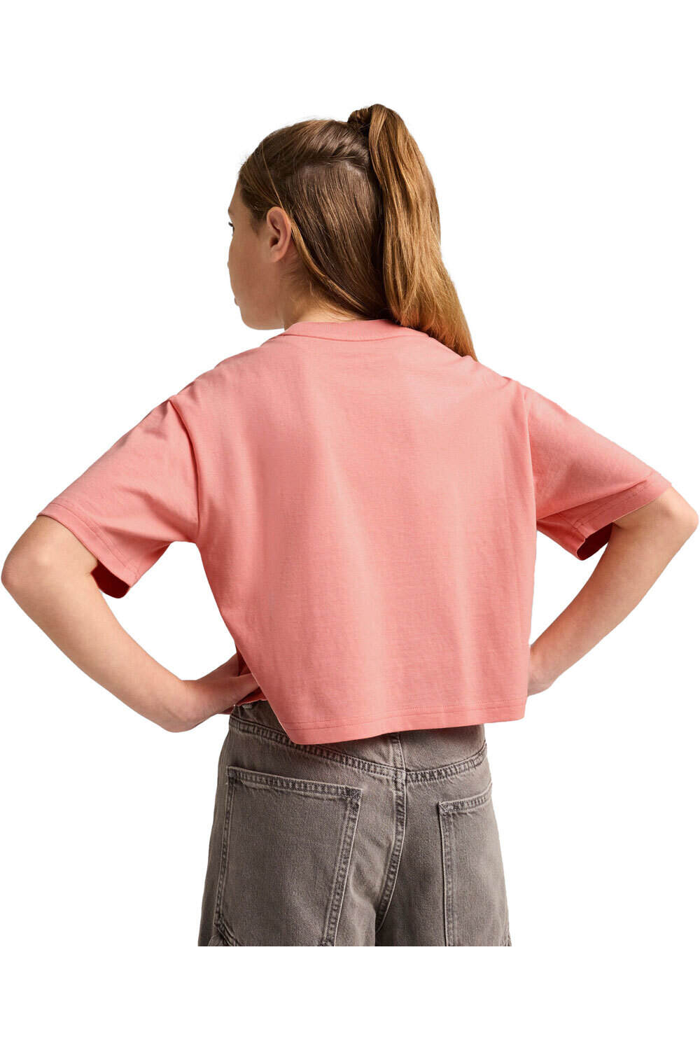 Puma camiseta manga corta niña ESS Graphic Short Length Tee IIII G vista trasera