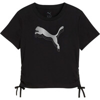 Puma camiseta manga corta niña ESS METALLIC Knotted Tee G vista frontal