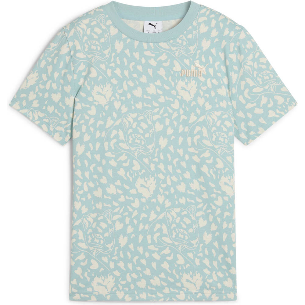 Puma camiseta manga corta niña FLAMING LOVE AOP Tee G vista detalle