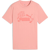 Puma camiseta manga corta niña FLAMING LOVE Graphic Tee G vista frontal